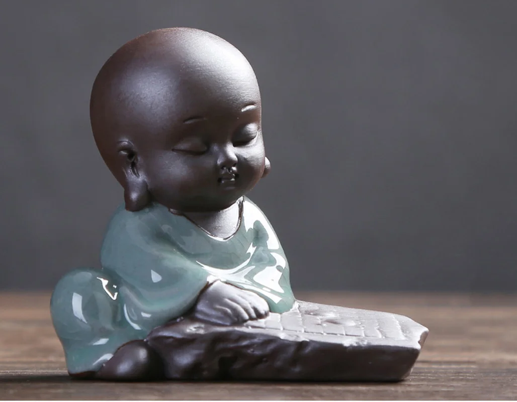 Cute little tea pet boutique can raise purple sand characters coffee table set decoration | Дом и сад