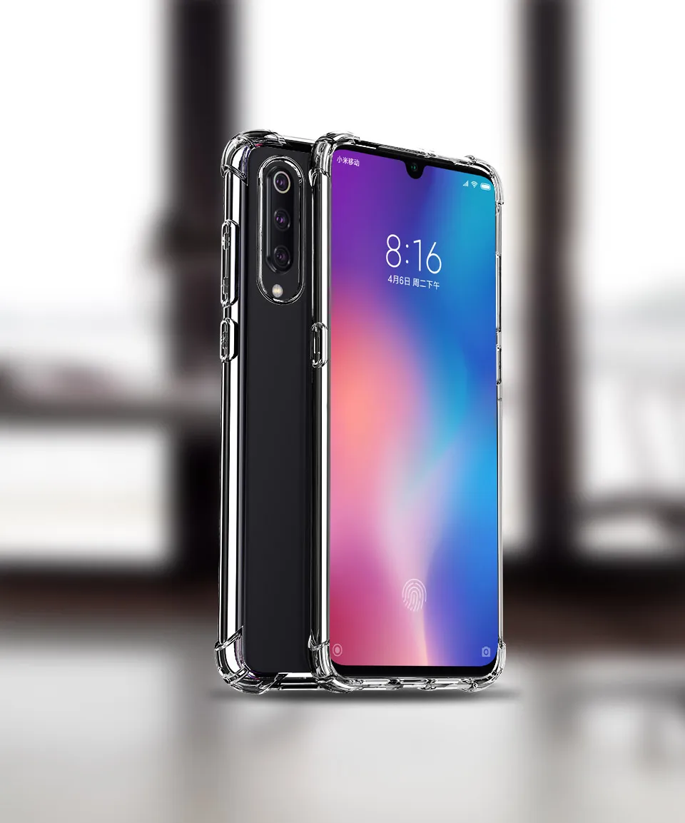50 штук с предохранительными подушками противоударный чехол для Xiaomi Mi 9T Pro CC9 CC9e 8SE 8 Lite A2 A1 играть F1 прозрачный чехол мягкий прозрачный чехол из материала tpu