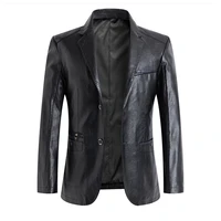 new brand blazers men spring autumn slim fit men suit jackets fashion leather blazer men jacket oversize 7xlterno masculino