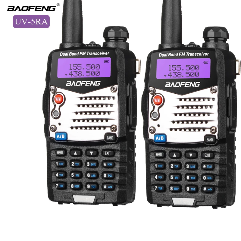 Портативная CB радиостанция Baofeng с двойной частотой 136-174 МГц и 400-520 UV5RA 2 шт. |
