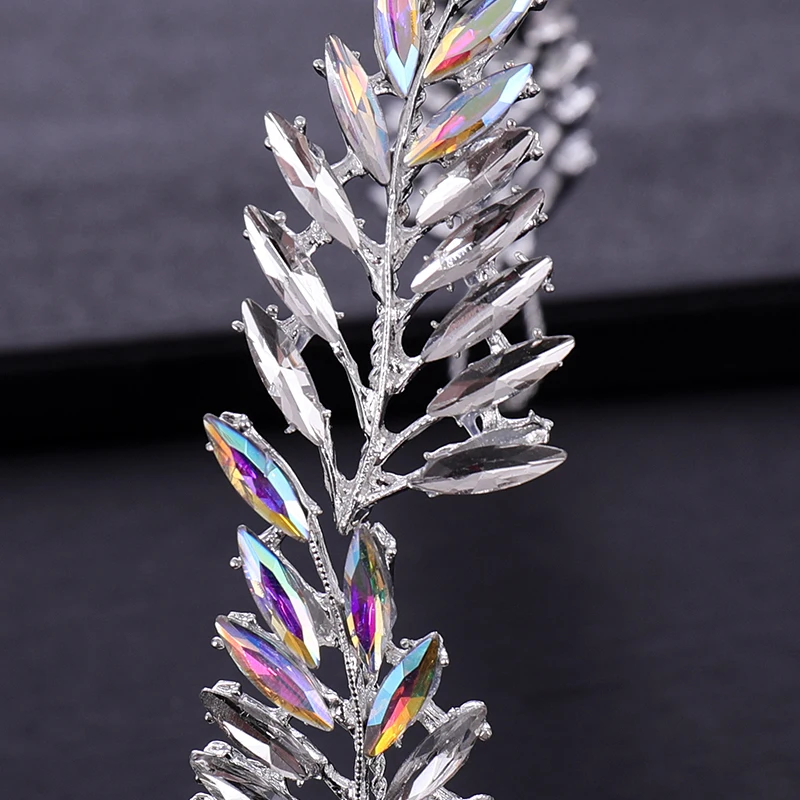 

Trendy Bridal Tiara Black Rhinestone Crystal Wedding Headband Bridal Hair Accessories Princess Headwear Wedding Hair Accessories