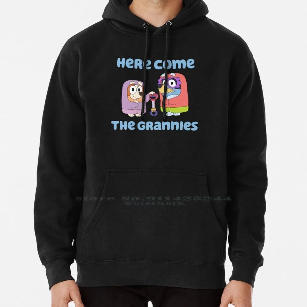 

Here Come The Grannies Hoodie Sweater 6xl Cotton Australia Blue Tongue Skink Chilli Dog Heeler Lizards Reptiles Bandit Cartoon