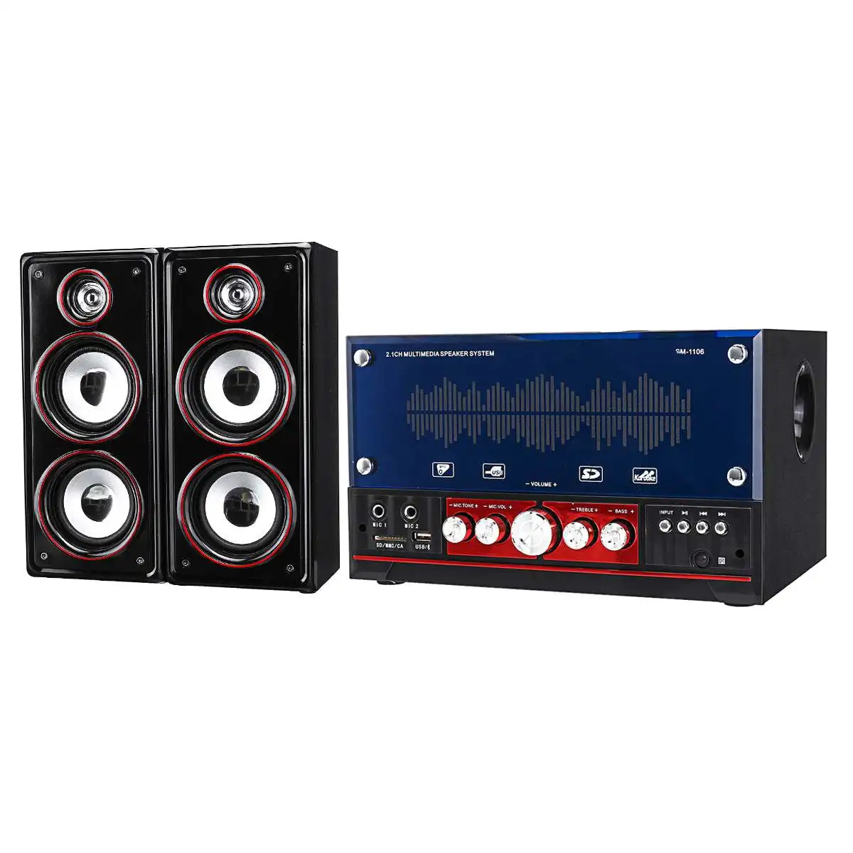 Беспроводная Bluetooth-Колонка для ПК Hi-Fi плеер стереоколонка компьютера караоке
