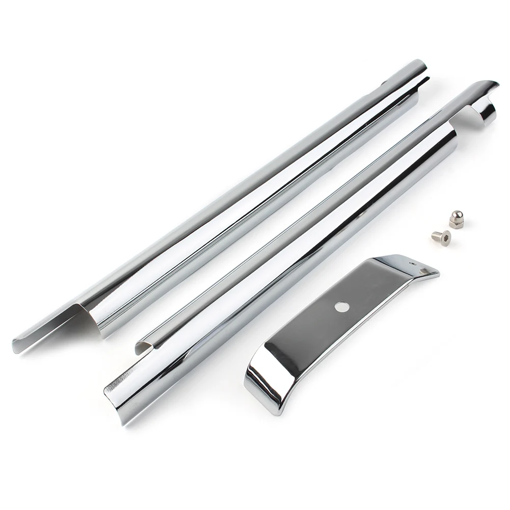 Защита рамы для мотоцикла 1Pair Front Chrome Down Tube для Harley Softail Fat Boy Twin Cam 2007-2017 on.