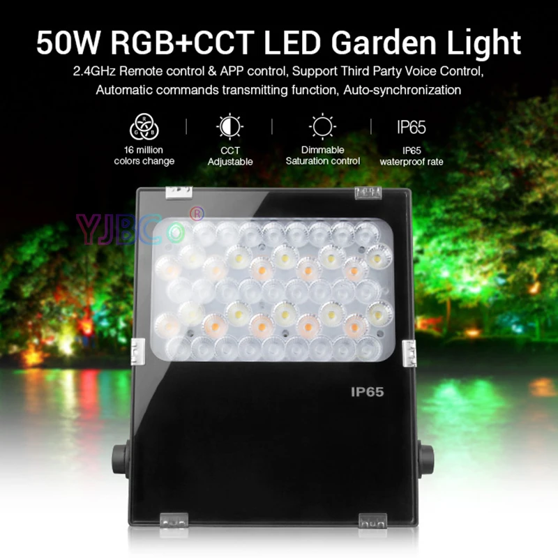Светодиодный садовый светильник Miboxer FUTC06 50 Вт AC100 ~ 240 В RGB + CCT зеленое