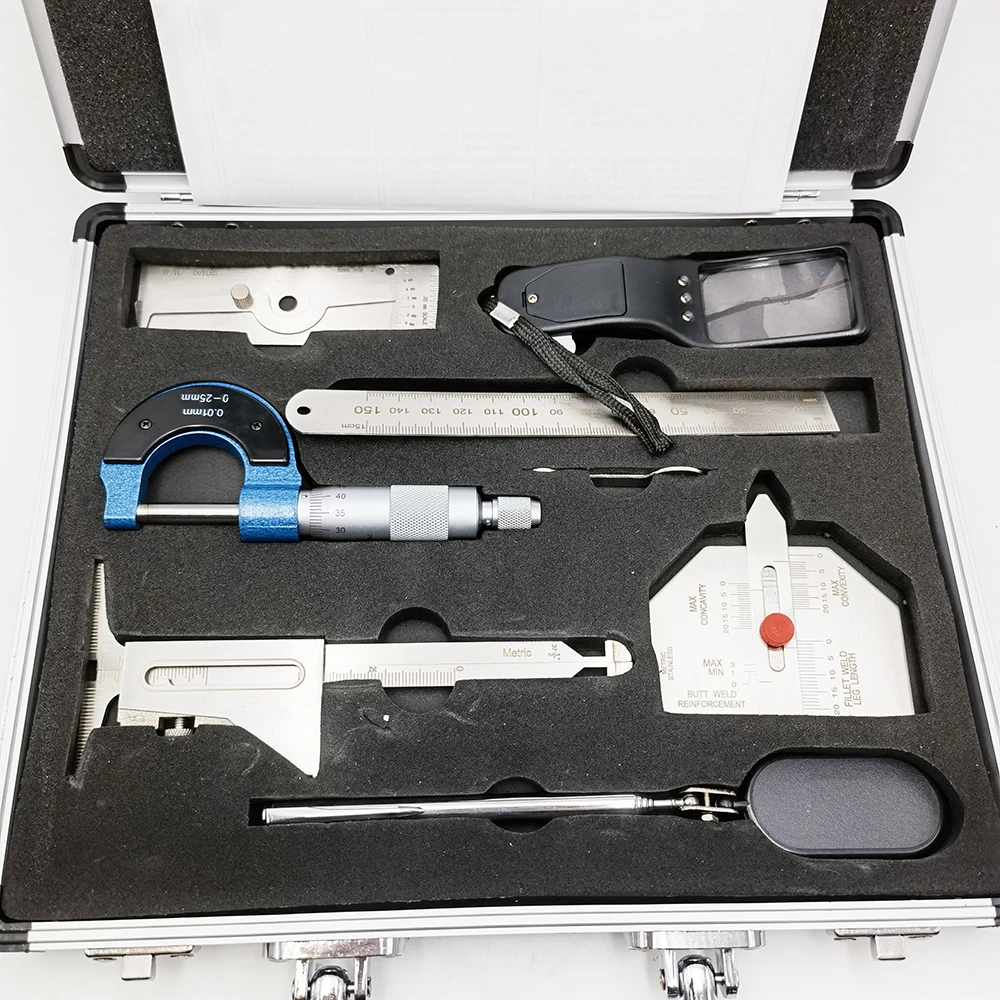 

7 Piece Stainless Steel Welder Inspection Gage Welding Measure Gauge Weld Gage Kits Combine Soldering Ruler Welding tools