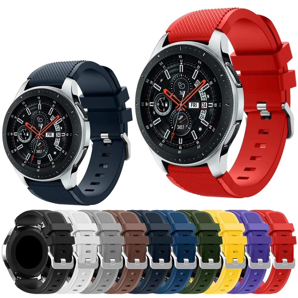 

20mm 22mm Silicone Strap For Samsung Galaxy Watch 42 46mm Gear S3 Active 2 Huawei Watch GT2 Huami Amazfit bracelet watch band