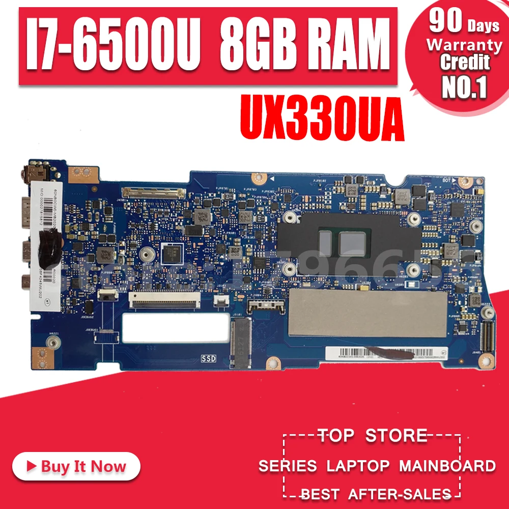 

Akemy UX330UA Laptop Motherboard For Asus UX330UA UX330UAK UX330U U3000U mainboard 100% test OK I7-6500U 8GB-RAM