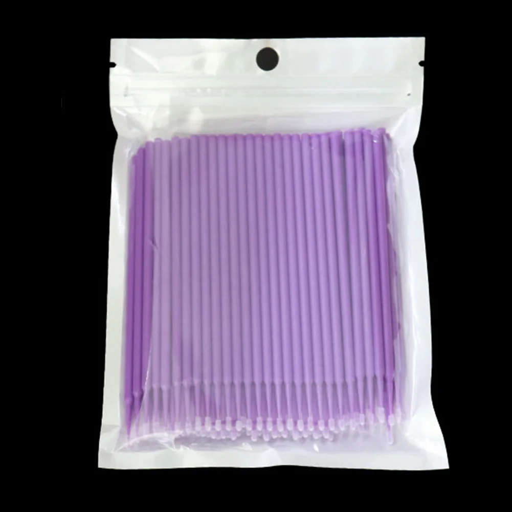 100 шт./лот индивидуальная кисть для ресниц Очищающий аппликатор наращивания