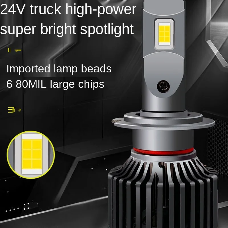 

Spot Hot Sale New 65W Super Bright 24V Truck LED Headlight H4h5h11 Bus Modified LED Headlight