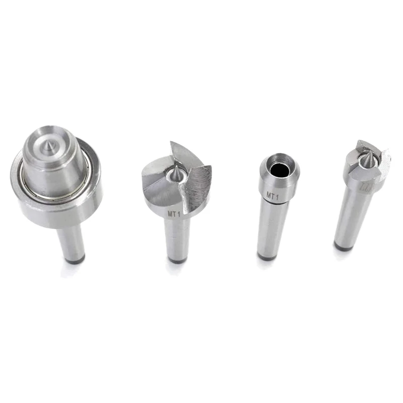 

4PCS Woodworking Thimble Sets MT1 Wood Lathe Turning Spur Cup Center Set for Wood Turning Tool Woodworking Thimble