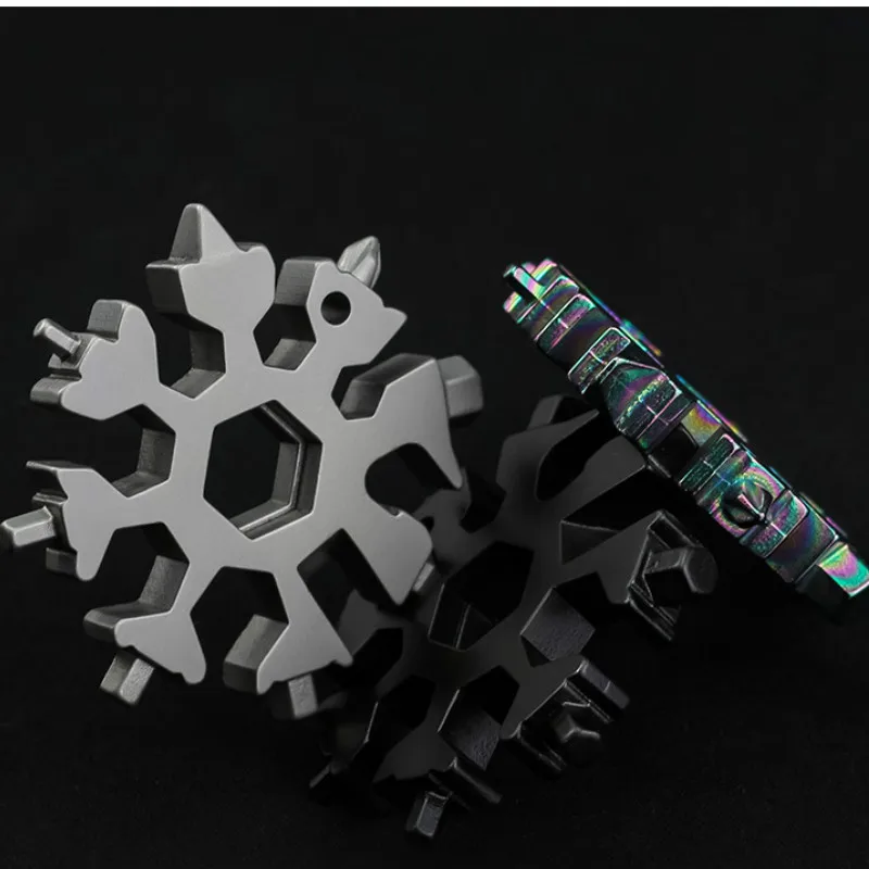 

18 In 1 Snowflake Snow Wrench Tool Spanner Hex Wrench Multifunction Camping Outdoor Survive Tools Bottle Opener Screwdriver