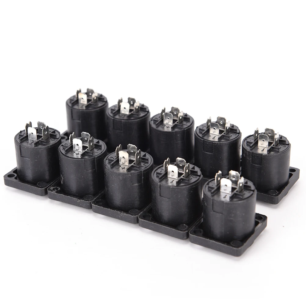 

10pcs 4 Pin Speakon Female Jack Socket Connector Audio Loudspeaker Amplifier Converter for PA Amplifier Cable
