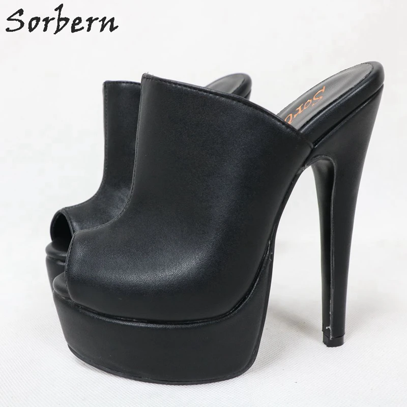 Туфли-лодочки женские с открытым носком на высоком каблуке и платформе | Обувь