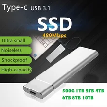 M.2 SSD 1TB 2TB 4TB 8TB 10TB Storage Device Hard Drive Portable TypeC Mobile Hard Disk Shockproof Solid State Disk Speed Tra Hdd