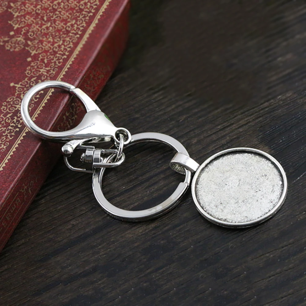 25 мм Внутренний размер Античная Посеребренная основа для установки камео Ручная