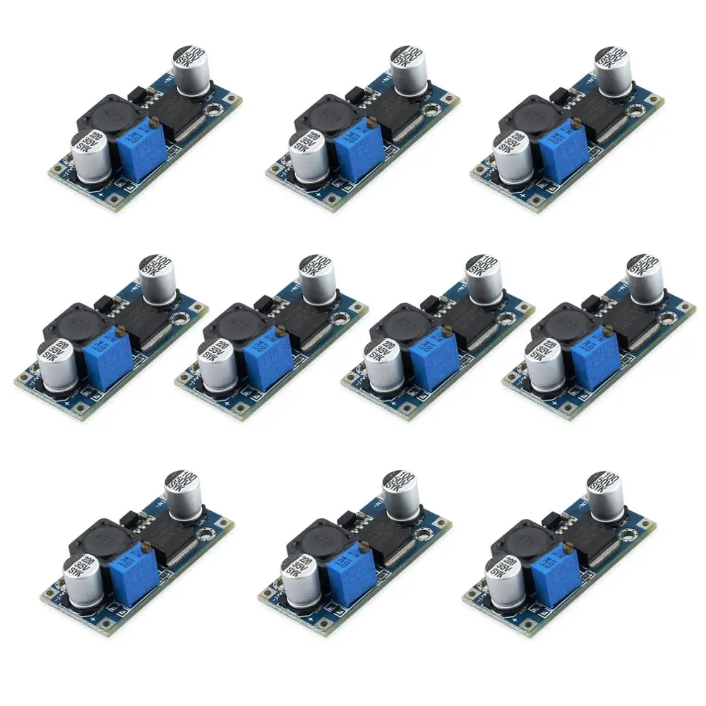 eSYNiC 10 PCS 3V-40V LM2596 DC-DC Switching Adjustable Step Down Converter Module Voltage Regulator | Электроника