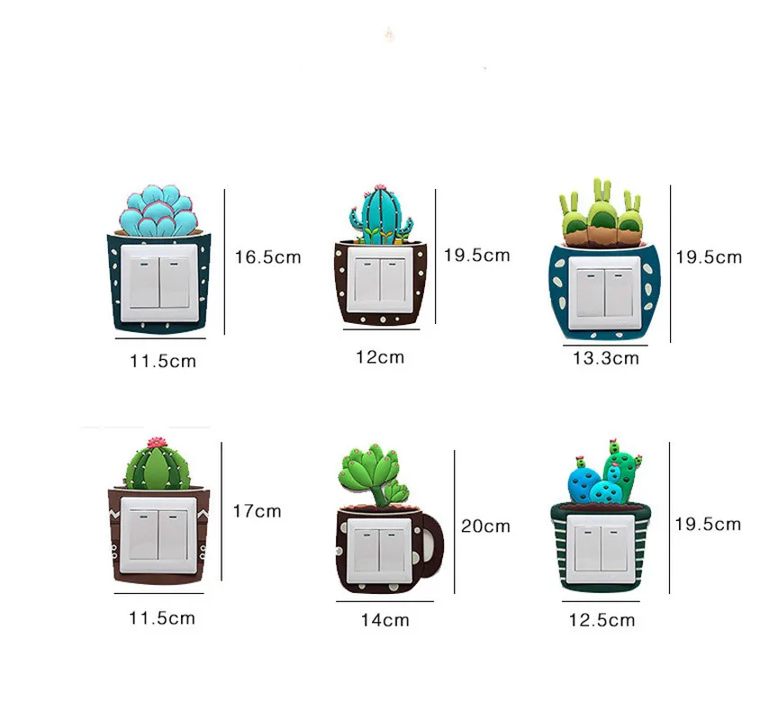 3D Настенный силиконовый ВКЛ ВЫКЛ Выключатель светящийся светильник розетка