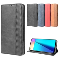 leather phone case for tecno infinix note 7 note 6 x610 camon 12 12 pro back cover flip card wallet with kickstand coque