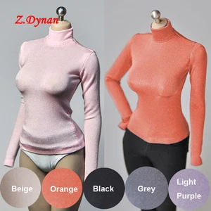 new 16 scale turtleneck tights clothing long shirt for 12inch female seamless figure body figure free global shipping