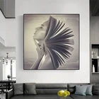 Картина на холсте Женская, как книга, винтажная Обнаженная фотография, Настенная картина для гостиной, украшение для дома