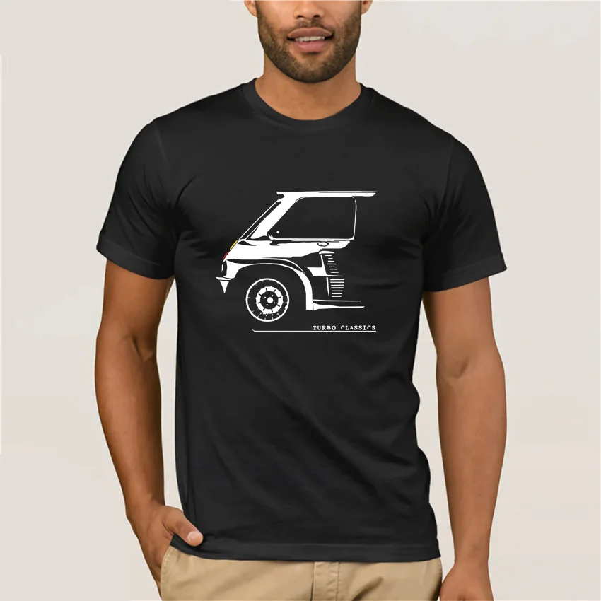 

Футболка Renault 5 Turbo Fans, классические футболки с графическим рисунком во французском спортивном автомобиле, повседневные мужские хлопковые т...