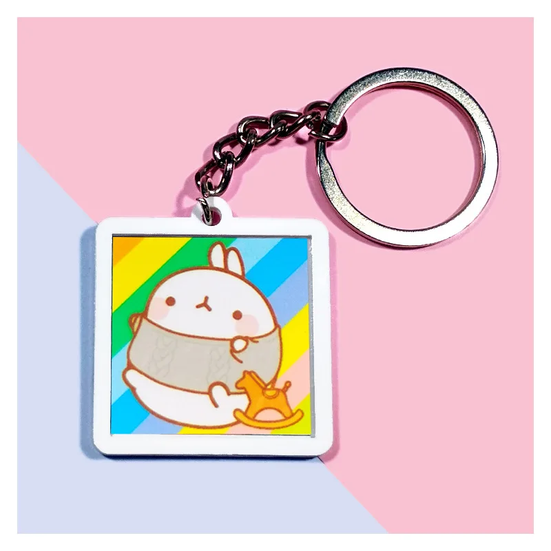 

Crafts Cute Animal Keychain Potatoes Rabbit Fashion Key Chains Car Decoration Keychain Small Pendant Key Ring Jewelry Gift