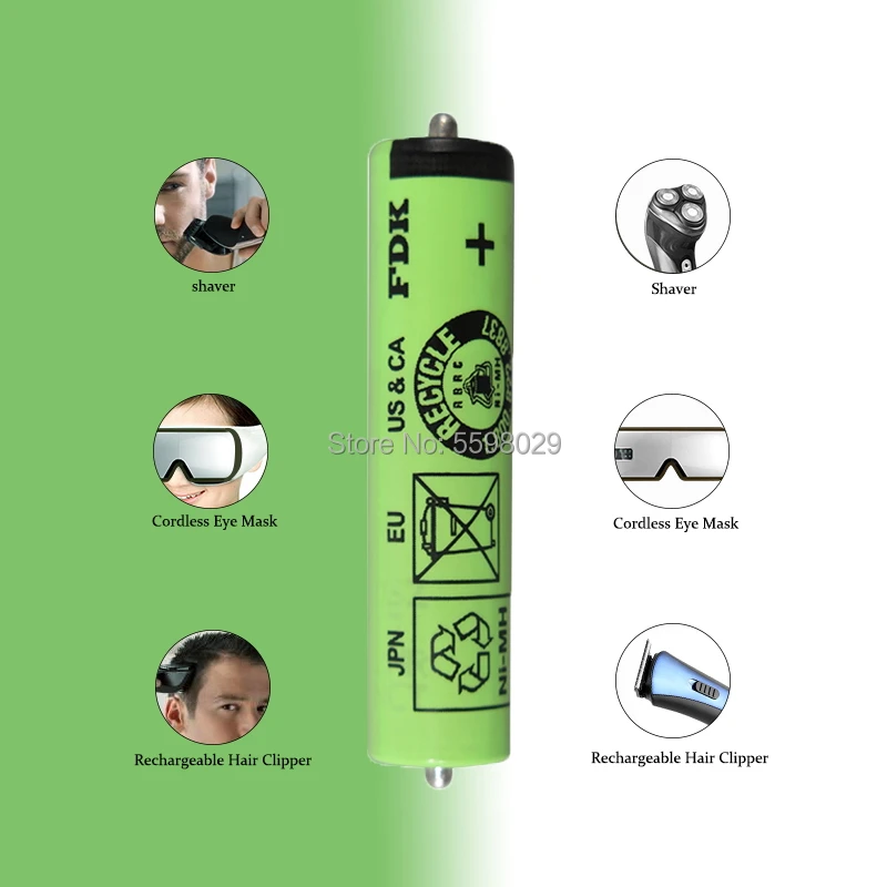 For Braun Shaver Series 1HR-AAAUV 180 190S-1 1735 Cruzer Z3 Z4 Z5 Z6 5753 Battery 1.2V Ni-MH Rechargeable for FDK | Электроника