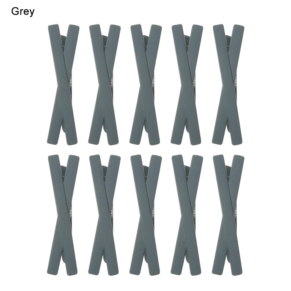 Grey 10 шт., разноцветные заколки для девочек в Корейском стиле, заколки для волос для девочек, заколки для волос, заколки принцессы, детские головные уборы, аксессуары для укладки волос - Цвет: Grey