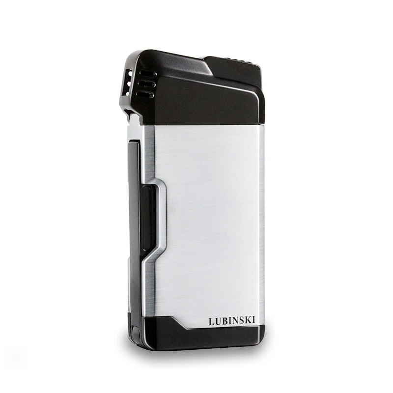 LUBINSKI Jet Fire Metal Cigar Cigarette Lighter Refillable Flame Tobacco Gift Box Set Smoking Tool Accessories | Дом и сад