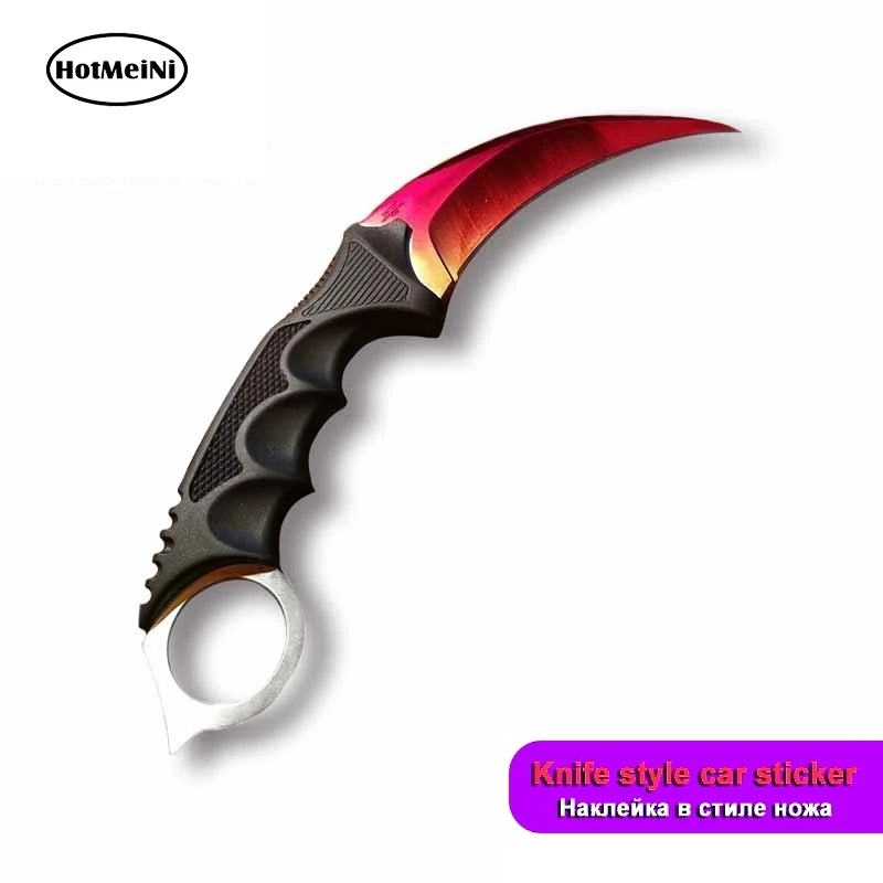 HotMeiNi 13 см для CS GO Karambit нож графика наклейки автомобиля красочные модные ноутбука
