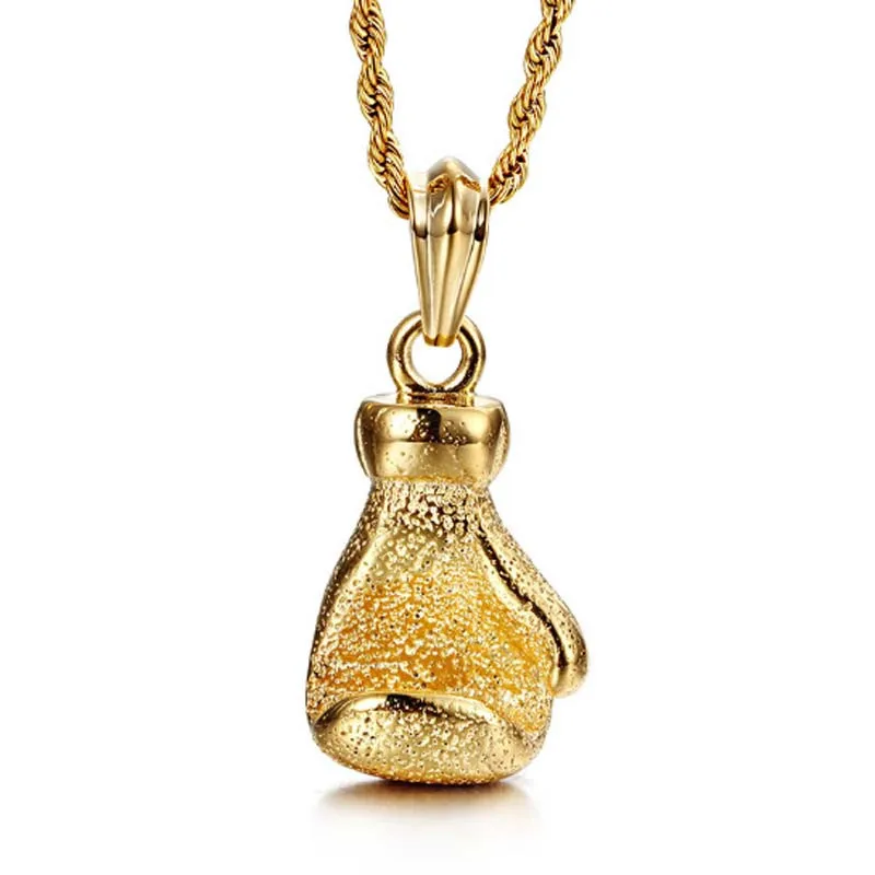 Боксерская перчатка ожерелье с подвеской мужские спортивные ювелирные изделия