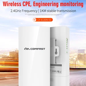 comfast 1km 300mbps wireless router cpe outdoor wireless bridge wi fi repeater cpe rj45 port long range for elevator monitoring free global shipping
