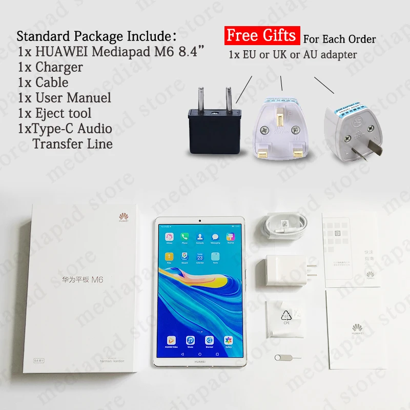 Планшет Huawei Mediapad M6 8 4 дюйма Kirin 980 ядер Android 9 0 графический процессор Turbo|Планшеты| |