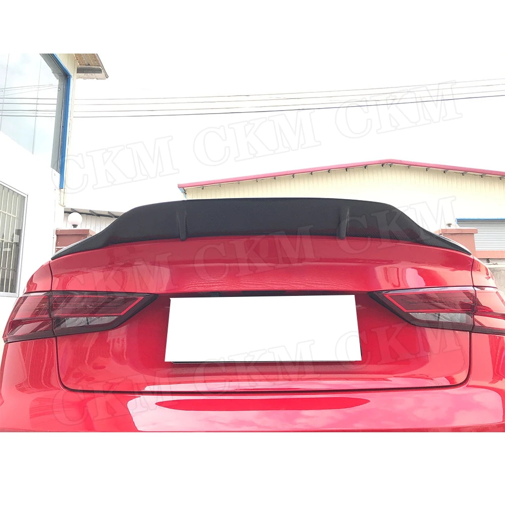 Задний спойлер из углеродного волокна для Audi A3 S3 Sedan 4 Door 2013 2018 R style крышка