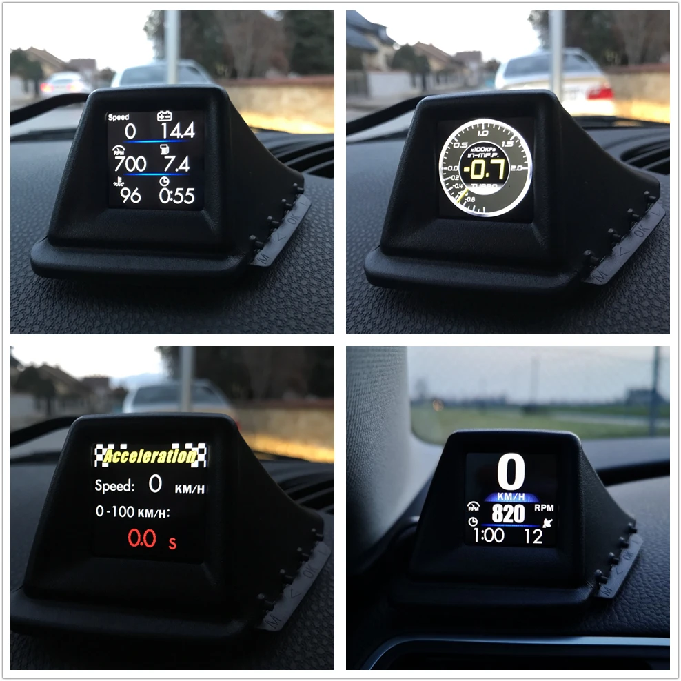 

Двойная система приборной панели компьютера Head Up Display OBD + GPS в режиме реального времени скорость RPM Улучшенный диагностический монитор для а...