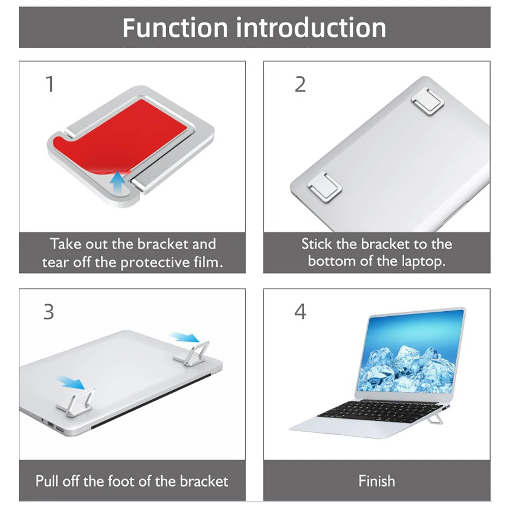 

Mini Laptop-Stand Fixed Foldable Bracket Computer Cooling Base Notebook Stand 1 Pair For Notebook Laptop Table Office Use Items