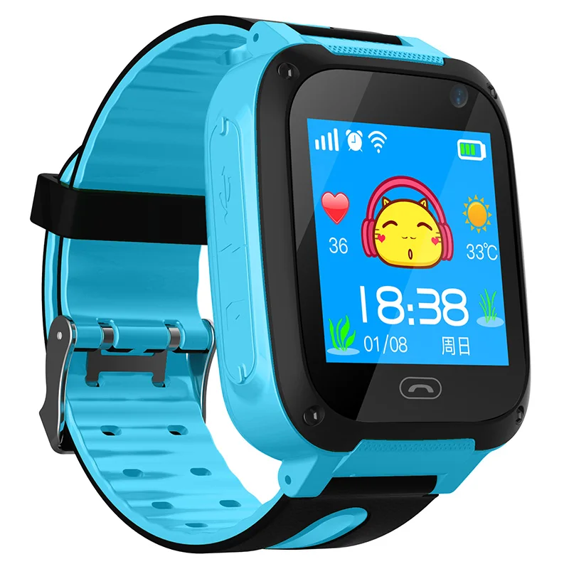 Smartwatch Blue W08 Детские Смарт-часы анти-потеря детский трекер SOS интеллектуальный мониторинг позиционирования телефон Дети Детские часы совместимые IOS/Android - Цвет: Smartwatch Blue