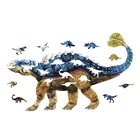 Уникальная деревянная головоломка в форме животных, Анкилозавр, детская головоломка, развивающие игрушки, деревянные изделия сделай сам, подарки, головоломки для взрослых