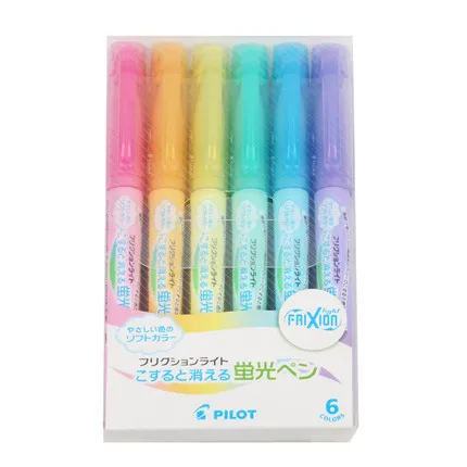 6 colors set 9 шт./лот пилот SFL-10SL стираемый маркер флуоресцентная ручка 6 Мягкая Цвет чернила письменные принадлежности Офисная и школьные принадлежности - Цвет: 6 colors set