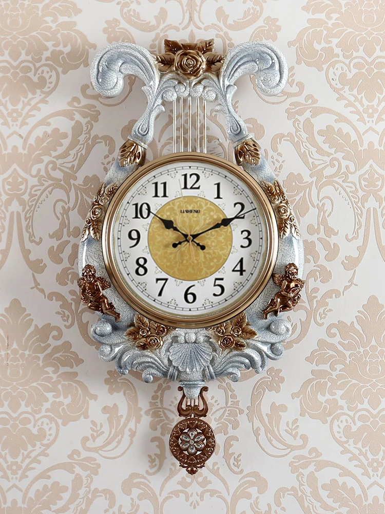 Креативные ретро настенные часы для гостиной спальни украшения музыкальное