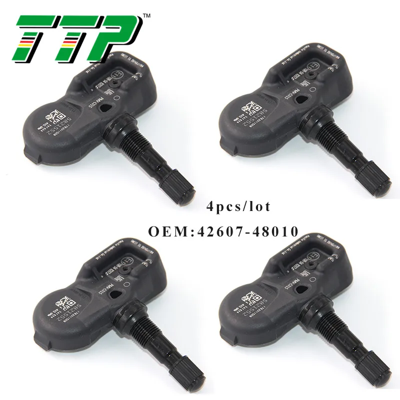 4PCS 4 шт. 42607-48010 TPMS датчик давления в автомобильных шинах Система контроля клапан 4260748010 для TOYOTA CAMRY TACOMA AVALON 315 МГц - Цвет: 4PCS