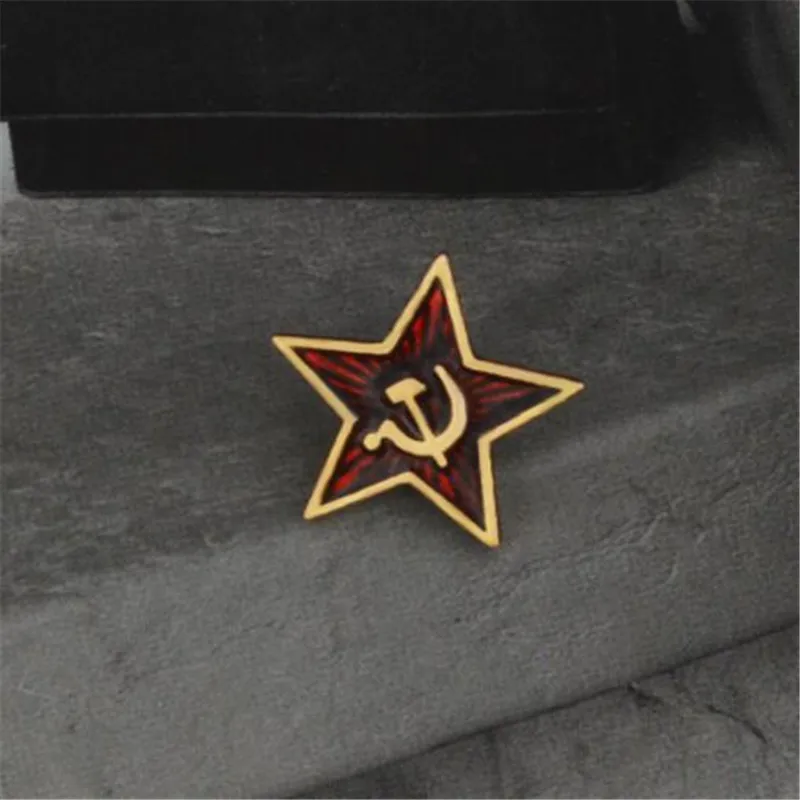 Новинка красная пятиконечная звезда металлический значок кулон одежда куртка