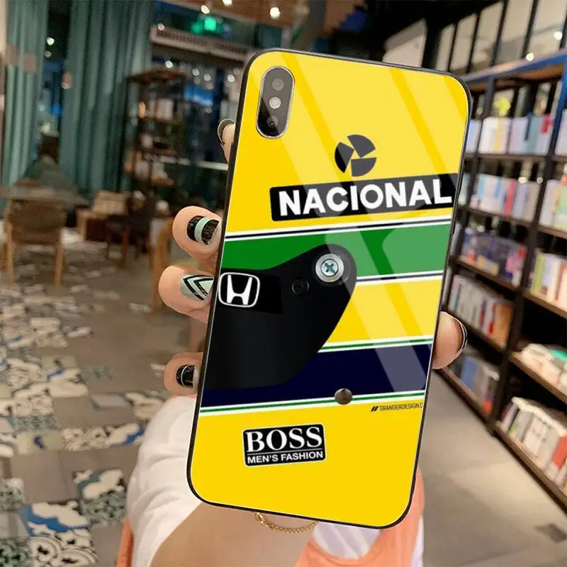 Чехол для телефона PENGHUWAN Racing Ayrton Senna из закаленного стекла iPhone 11 Pro XR XS MAX 8X7 6S 6 Plus SE