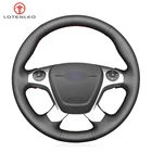 Чехол для руля LQTENLEO, черный, искусственная кожа, для Ford, Transit, Connect, Tourneo, Grand, Tourneo, Connect 2014-2020