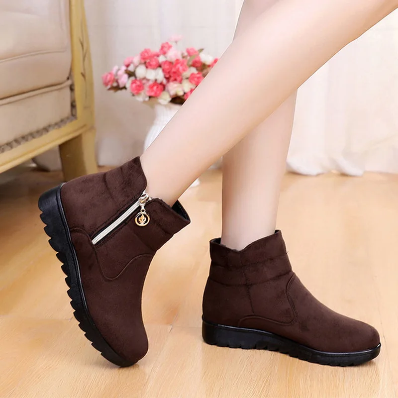 

Winter Snow Boots Womens New Fashion Classics Booties High Qualtiy Woman Plus Size Cotton Shoes Ankle Warm Non-slip Ladies Shoes