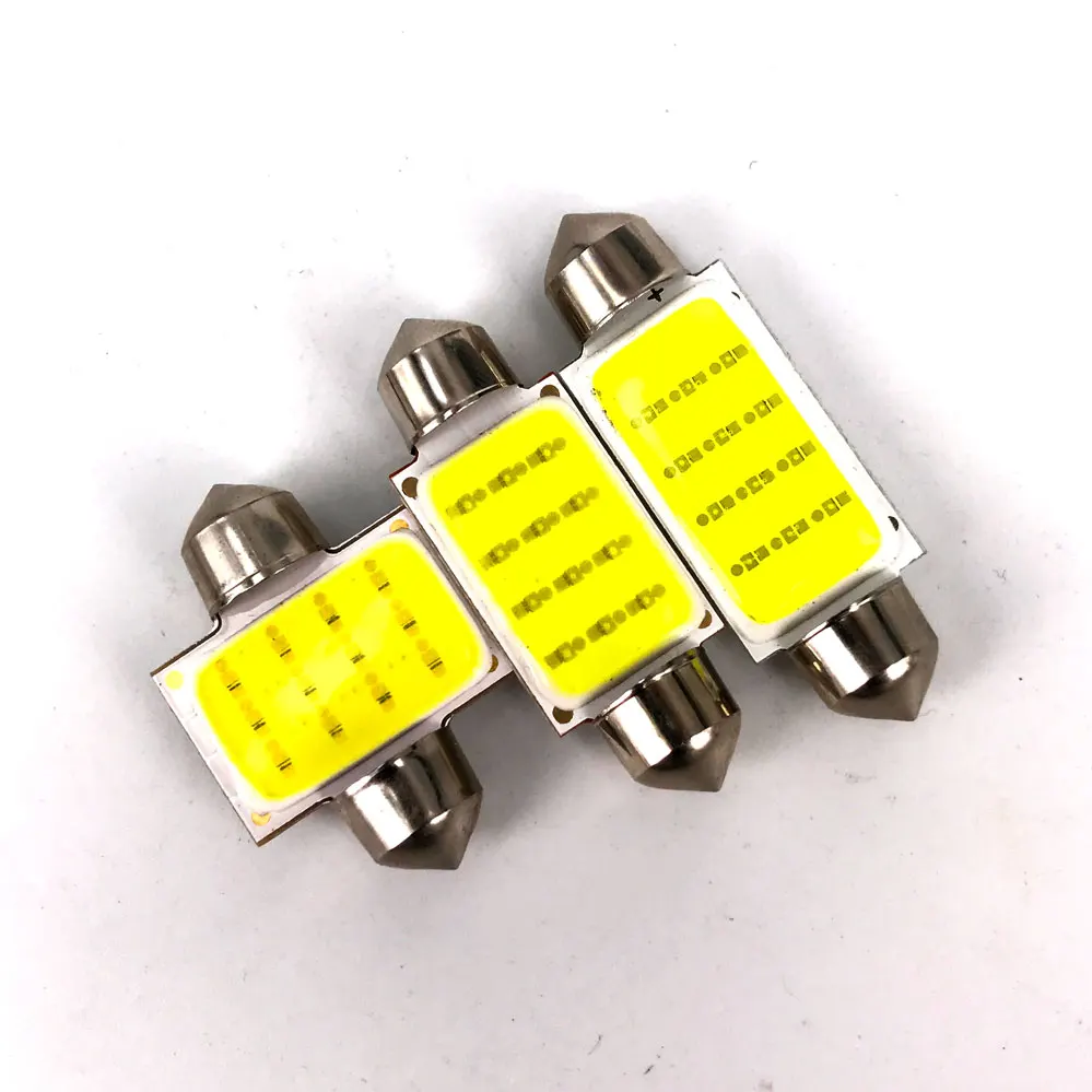 1X dome 31 мм 36 39 42 C5W Автомобильный светодиодный фестон светильник COB 12 chip Auto супер