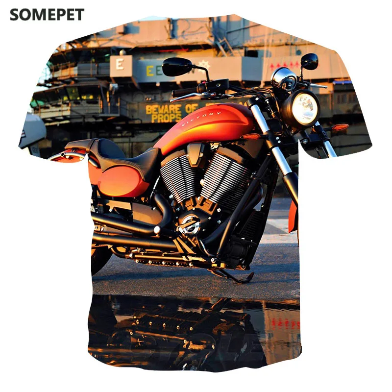 

2020 New T-Shirt Locomotive Pattern Casual Cool T-Shirt Printing Printing Quick Drying T-Shirt