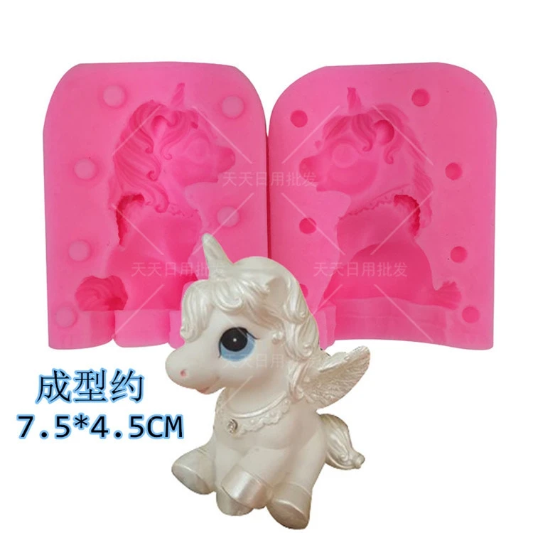 Единорог анимальsl силиконовая форма для выпечки торт декоративное устройство