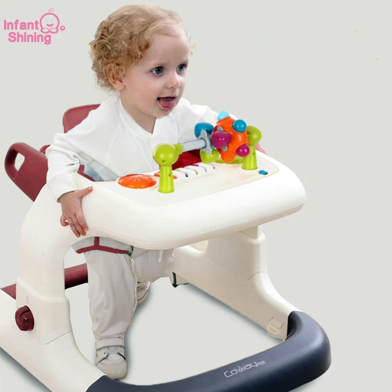 Детские блестящие детские ходунки с колесом для обеденного стула автомобиля